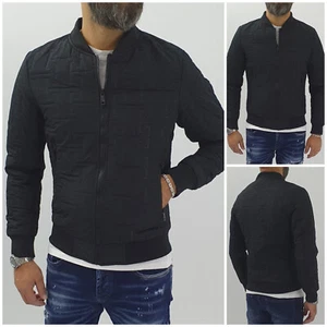 Giubbino Giubbotto giacca uomo Bomber Ricamato Casual slim fit nero s,m,l,xl,xxl - Foto 1 di 4