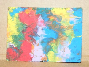 ACEO Original Art Trading Card Acrylic Abstract Painting by NuoVo (#39) - Picture 1 of 2