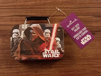 Mini lonchera de metal Hallmark Disney Star Wars porta tarjetas de regalo nueva con etiquetas Foto 1 de 3