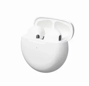 White Pro 6 TWS Wireless Bluetooth Headphones Earbuds Headset Good Battery Life - Picture 1 of 7