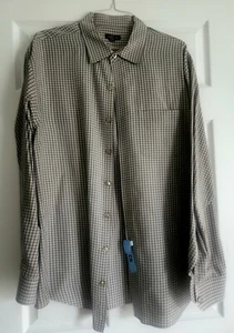 Van Heusen 19-19 1/2 2XLT Brown Checked Long Sleeve Shirt Men’s - Picture 1 of 2