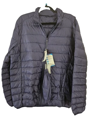 ¡Nuevo! Chaqueta Parka Azul Marino con Cremallera con Bolsa de Almacenamiento para Mujer Talla 2X(XxL)-dg2216 Foto 1 de 4