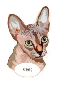 Handmade * Kühlschrankmagnet Magnet * SPHINX Katze - Bild 1 von 1