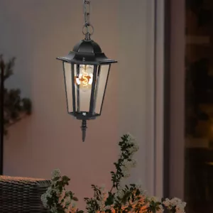 Design Decken Hänge Leuchte Terrassen Beleuchtung Außen Hof Pendel Lampe Laterne - Bild 1 von 10