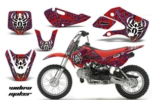 Dirt Bike Graphics Kit Decal Wrap For Suzuki DRZ110 RM65 2002-2009 WIDOW BLU RED - Picture 1 of 1