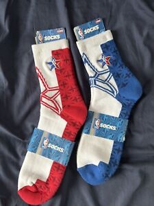 NBA All Star Socks Brand New Men’s L Large And Men’s XL 2 Pair