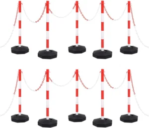 - SET 10 PALETTI SEGNALETICI/PARCHEGGIO + CATENA DA 10 MT + GANCI AD ESSE - Foto 1 di 12
