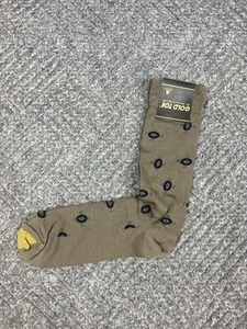 Vintage Gold Toe Cotton Directions Mens Socks 10-13 Brown Graphic Adult NOS - Picture 1 of 6
