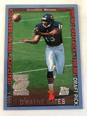 1999 Topps Season Opener D'Wayne Bates #156 Rookie RC Chicago Bears - Image 1 of 2