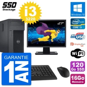 PC tour DELL T1650 MT Bildschirm 27 " Intel i3-3220 RAM 16Go SSD 120Go Windows - Bild 1 von 10