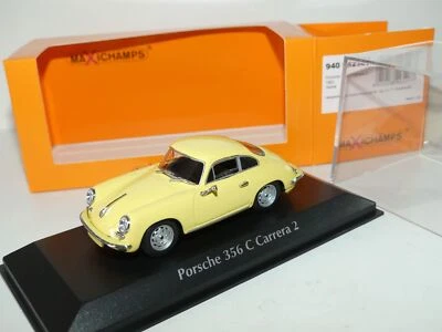 PORSCHE 356 C CARRERA 2 Jaune MAXICHAMPS MINICHAMPS 1:43 - Photo 1/2