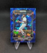 2023 Andruw Jones Prizm Blue Cracked Ice Prizm #246 Atlanta Braves