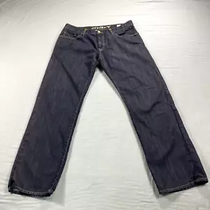 Mavi Jeans Mens 36x32 Blue Denim Martin Straight Leg Low Rise Dark Wash - Picture 1 of 14