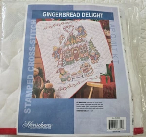 NUEVO HERRSCHNERS Gingerbread Delight 34"X43" Edredón Estampado Punto de Cruz Kit - Imagen 1 de 6