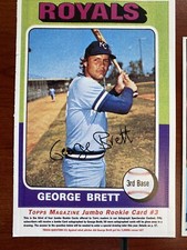 George Brett Jumbo cards (2) lot of two 1980 Topps #14 0f 60 and a card #228 