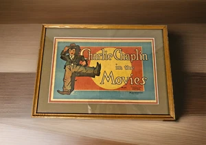 Vintage 1917 J Keely MA Donahue Charlie Chaplin in the Movies #316 Framed Poster - Picture 1 of 8