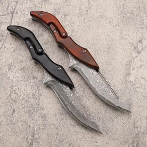 Damascus Blade Variable Mechanic Outdoor High-Hardness Portable Folding Knife - Picture 1 of 11