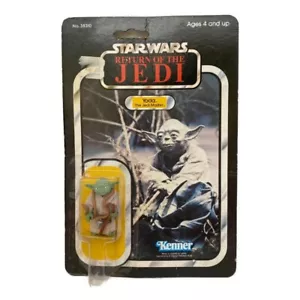 1983 Kenner Star Wars Vintage Yoda ROTJ Kenner 65 Back Tsukuda Carded Japón - Imagen 1 de 8