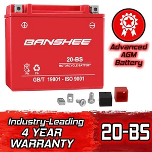 Banshee YTX20-BS Battery for Moto Guzzi Stelvio 1200 2009–2011 AGM 310 CCA - Picture 1 of 9
