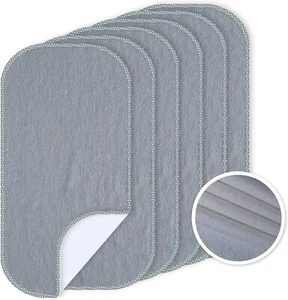 Baby Waterproof Changing Pad Liners (6 Pack) - Washable Reusable Gray - Picture 1 of 7