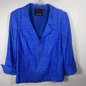 Giacca abito Carlisle 100% seta blu taglia 12 - Foto 1 di 9
