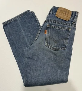 VTG Levi’s 316 Jeans Boy’s Blue Denim Orange Tab Wide Leg Grunge Sz 24X 21 USA - Picture 1 of 4