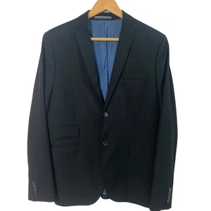 J. Lindeberg Size 50R Men's Skinny Fit Wool Sport Coat Blazer Jacket Black - Picture 1 of 13
