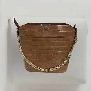 Michael Kors Bea Medium Croc-Embossed Leather Bucket Bag - Picture 1 of 8