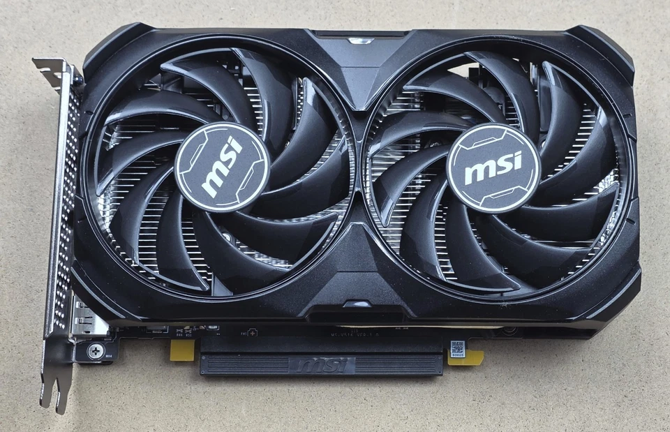 MSI GeForce RTX 4060 VENTUS 2X BLACK 8G OC 8GB GDDR6 PCIe 4.0 x8 Graphics Card - Image 1 of 4
