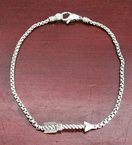 JAI BY JOHN HARDY 925 STERLING SILVER ARROW CHARM BRACELET. THAILAND. 11" - Picture 1 of 9