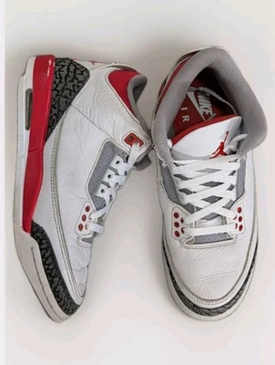 Nike Air Jordan 3 Retro Fire Red Kids Youth 4Y DM0967-160 Athletic Sneakers PS - Image 1 of 4