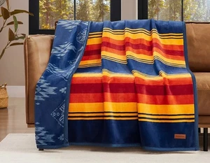 Pendleton Reversible Plush Throw 50" x 70" Grand Canyon Polyester New - Picture 1 of 7