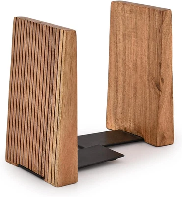 EDHAS装饰书挡铁与相思木架重型书籍-装饰 — 第 1/4 张图片