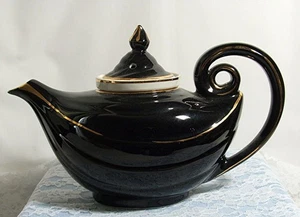 TETERA ALADDIN HALL NEGRO Y DORADO CON INSERTO - Imagen 1 de 9
