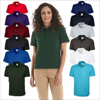 UNEEK Adults Active Pique Polo Shirt Sport Work Wear Leisure Polo Top XS - 6XL  - Image 1 of 4
