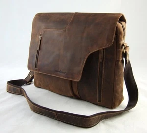 GreenBurry Schultertasche 41*31*15 cm Rind-Leder Umhänge-Tasche Messenger 1694-B - Bild 1 von 12