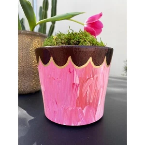 6” Handpainted Terracotta Planter - Picture 1 of 3