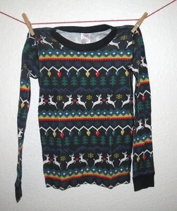 Unisex Hanna Anderson Christmas Fair Isle Organic Cotton PJ Top Shirt 140 US 10 - Picture 1 of 3