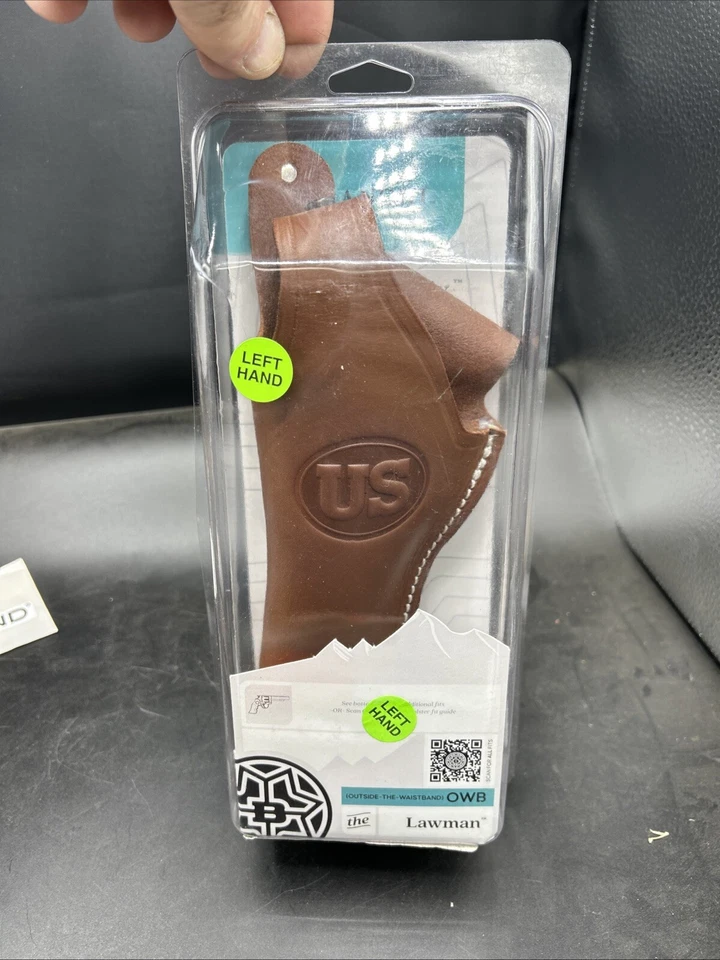 Bianchi Lawman 1L Holster Colt, Ruger Revolver, 4 5/8”, Leather,  Left - Image 1 of 4