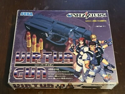 Virtua Gun (JP Sega Saturn, 1996) In box missing paper inserts. CRT Tv only - Image 1 of 4