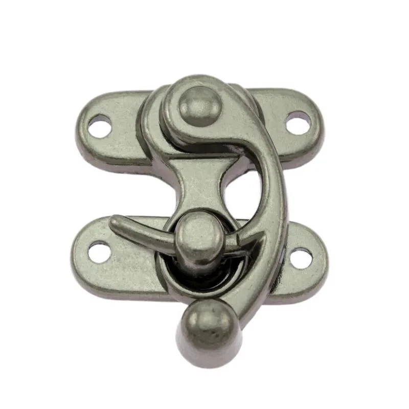 Metall-Schwingverschluss TASCHENVERSCHLUSS dark 38x45mm Buchverschluss - Bild 1 von 1