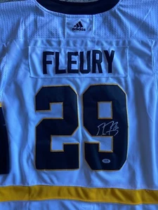 Marc Andre Fleury Signed Autograph Auto Penguins NHL Hockey Jersey PSA/DNA - Picture 1 of 4