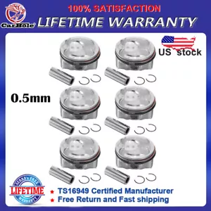 Engine Piston Set 0.5mm For 2013-2018 Kia Sorento Santa Azera Cadenza 3.3L-V6 - Picture 1 of 10