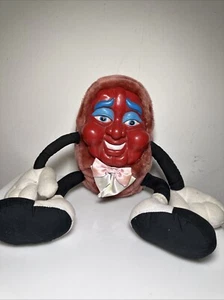 Rare Vintage California Raisin Plush Rubber Face Stuffed Toy Retro 1980s EUC - Picture 1 of 9