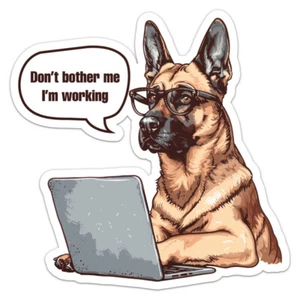 Lustiger Business Belgischer Malinois Hund Vinyl Aufkleber Autoaufkleber - Bild 1 von 6