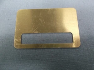 Lote de 10 piezas 2"" x 3"" oro latón nombre insignia en blanco con ventana IDP 578-8012 - Imagen 1 de 1