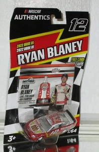2022 RYAN BLANEY #12 BODYARMOR RACED NASCAR AUTHENTICS WAVE 1 1/64 CAR W/CARD - Picture 1 of 3