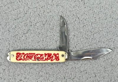 Navaja de Bolsillo COCA COLA De Colección Bebida Coca-Cola 5 centavos 5c 2 Hojas Foto 1 de 4