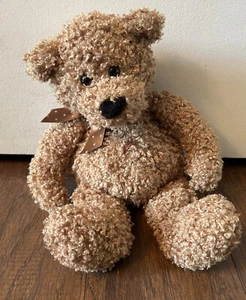 Gund Bailey Bear Plush, Star Bow, 41347 Pellets In Bottom, 12" Curly Brown Fur - Picture 1 of 6