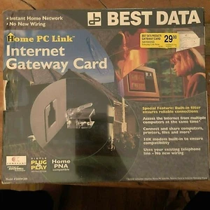 VINTAGE 1999 Best Data Home PC Link Internet Gateway Card~Modem~Cable~SEALED~NIB - Picture 1 of 2